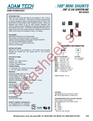 MS-10-A-SG datasheet  